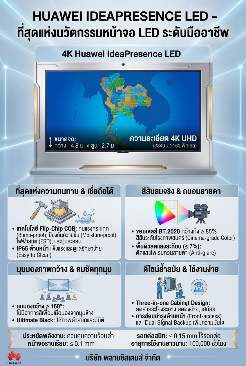 HUAWEI IdeaPresence LED - ที่สุดแห่งนวัตกรรมหน้าจอ LED ระดับมืออาชีพ