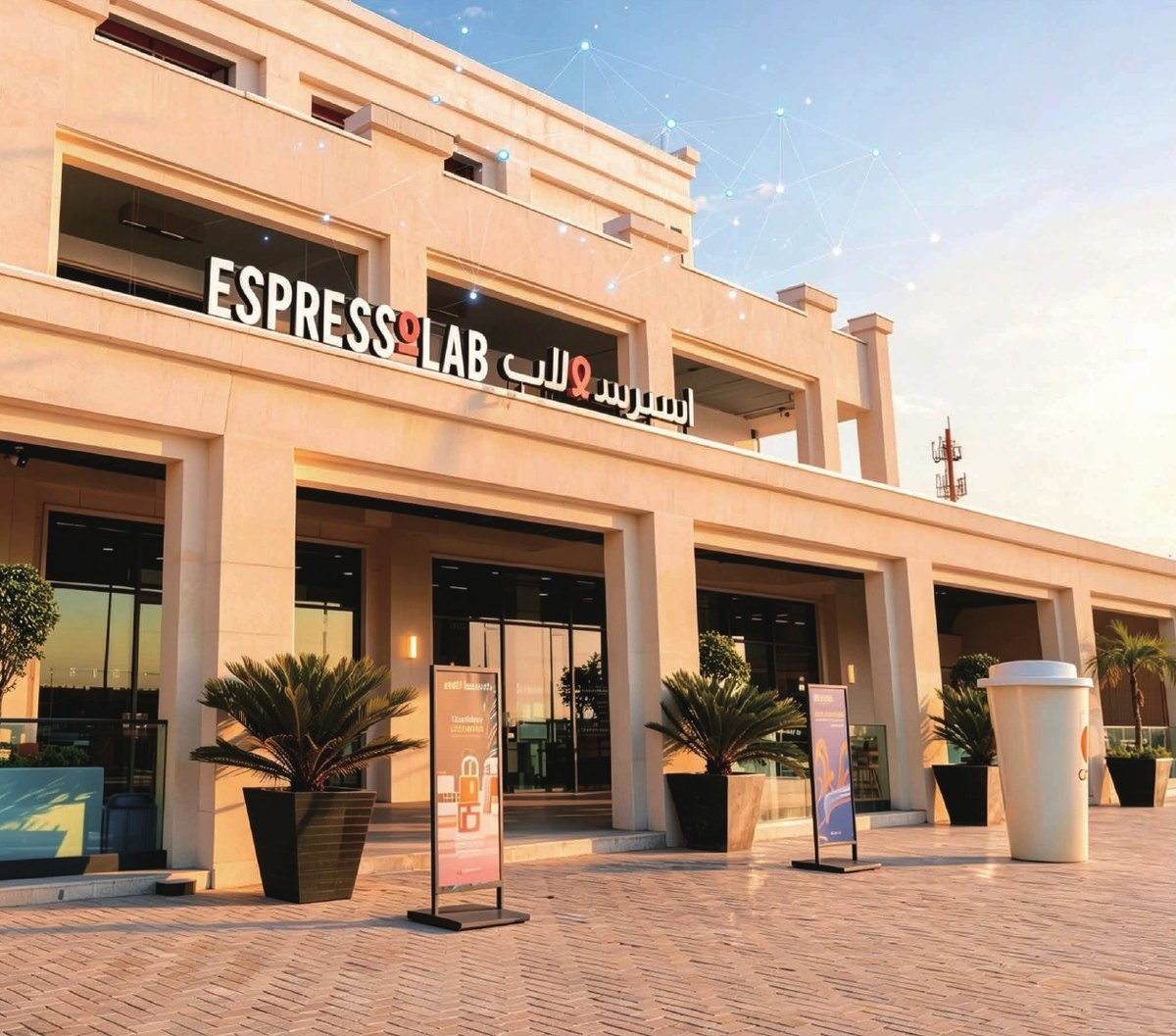 ร้านกาแฟ Espresso Lab สาขา Hay Al-Andalus ประเทศลิเบีย